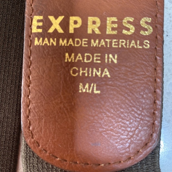 💕2 for $25💕Army style faux leather and Elastic belt - Picture 2 of 3